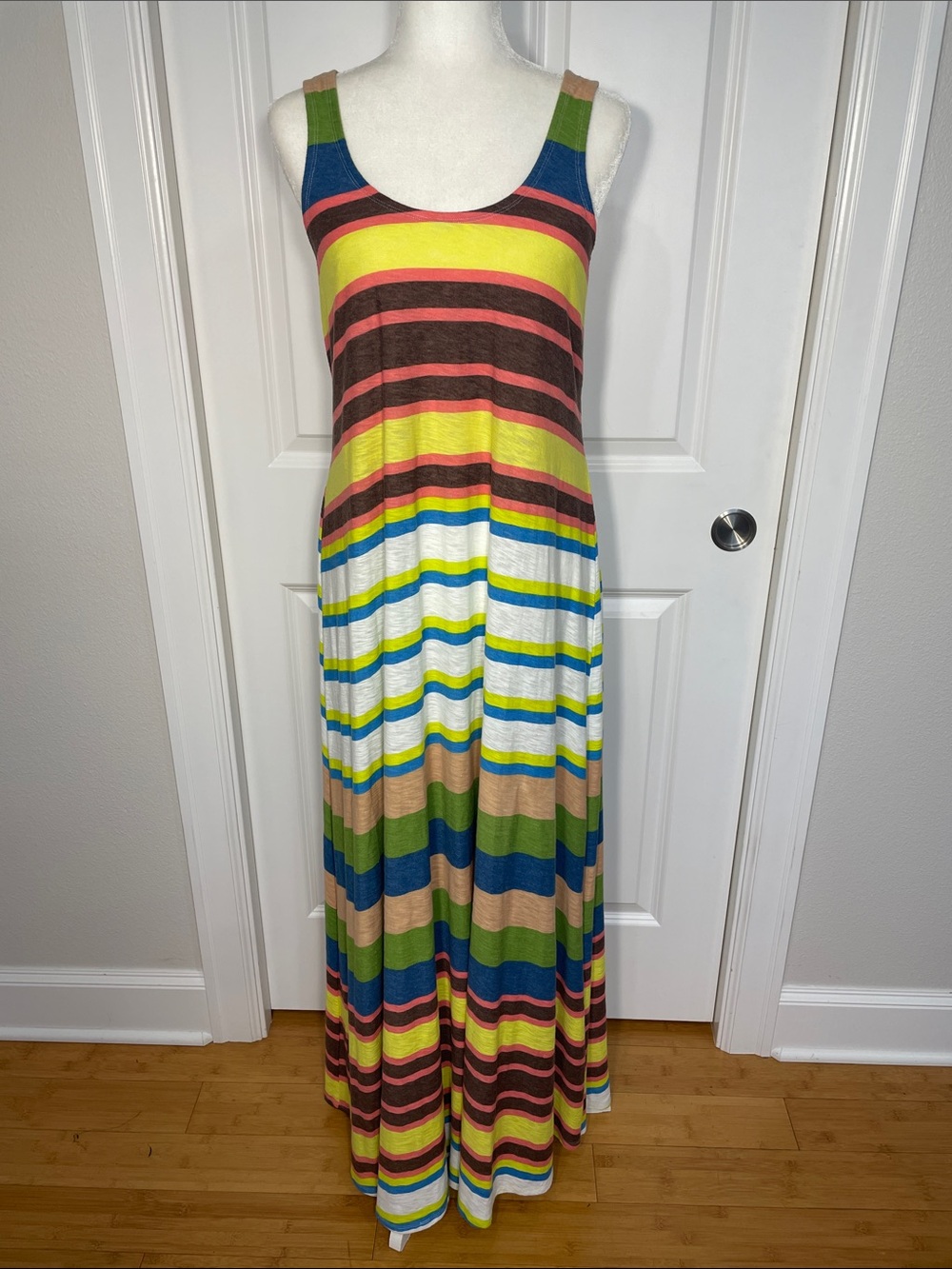 Anthropologie Plenty by Tracy Reese Spectrum Stripe Maxi Dress XS Sleeveless - Picture 3 of 13